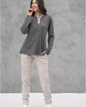 Pyjama Beige Et Gris Mode Intima Intim Id E Lingerie Obernai